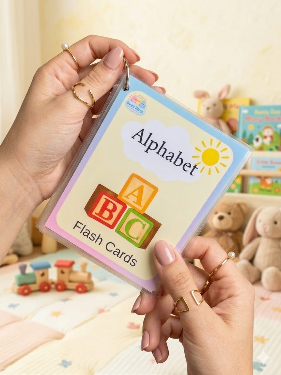 Busy Birds Bundle Flash Cards(Educational+Arabic letters+English letters)