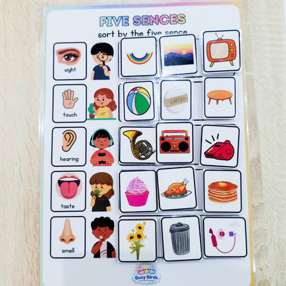👀 Five Senses Learning Mat